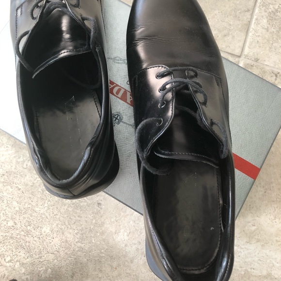 Prada black leather men’s lace up - Picture 4 of 8